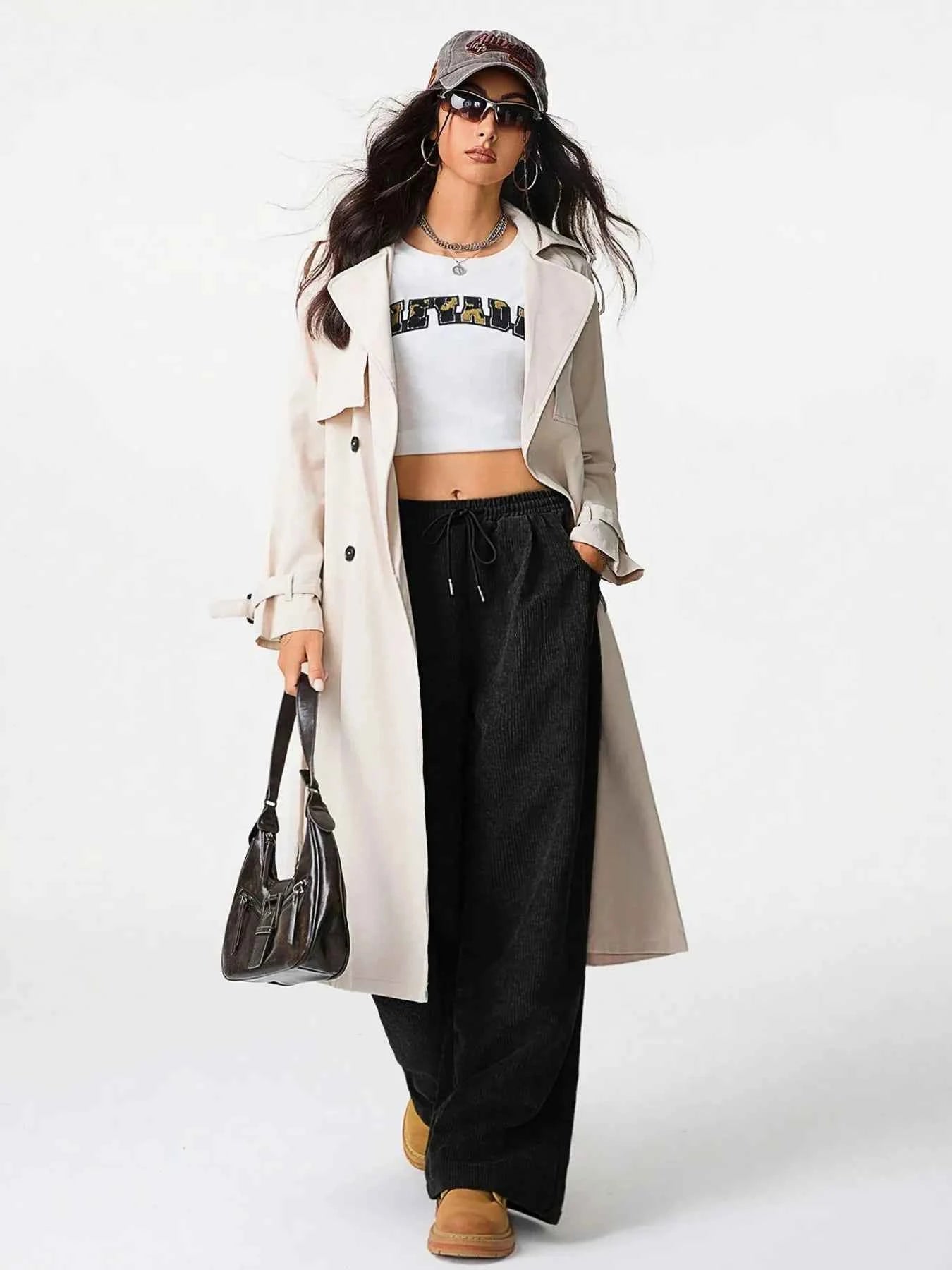 Wide Leg Drawstring Pants