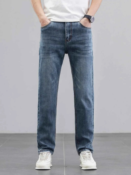 Men's Wash Straight Leg Jeans