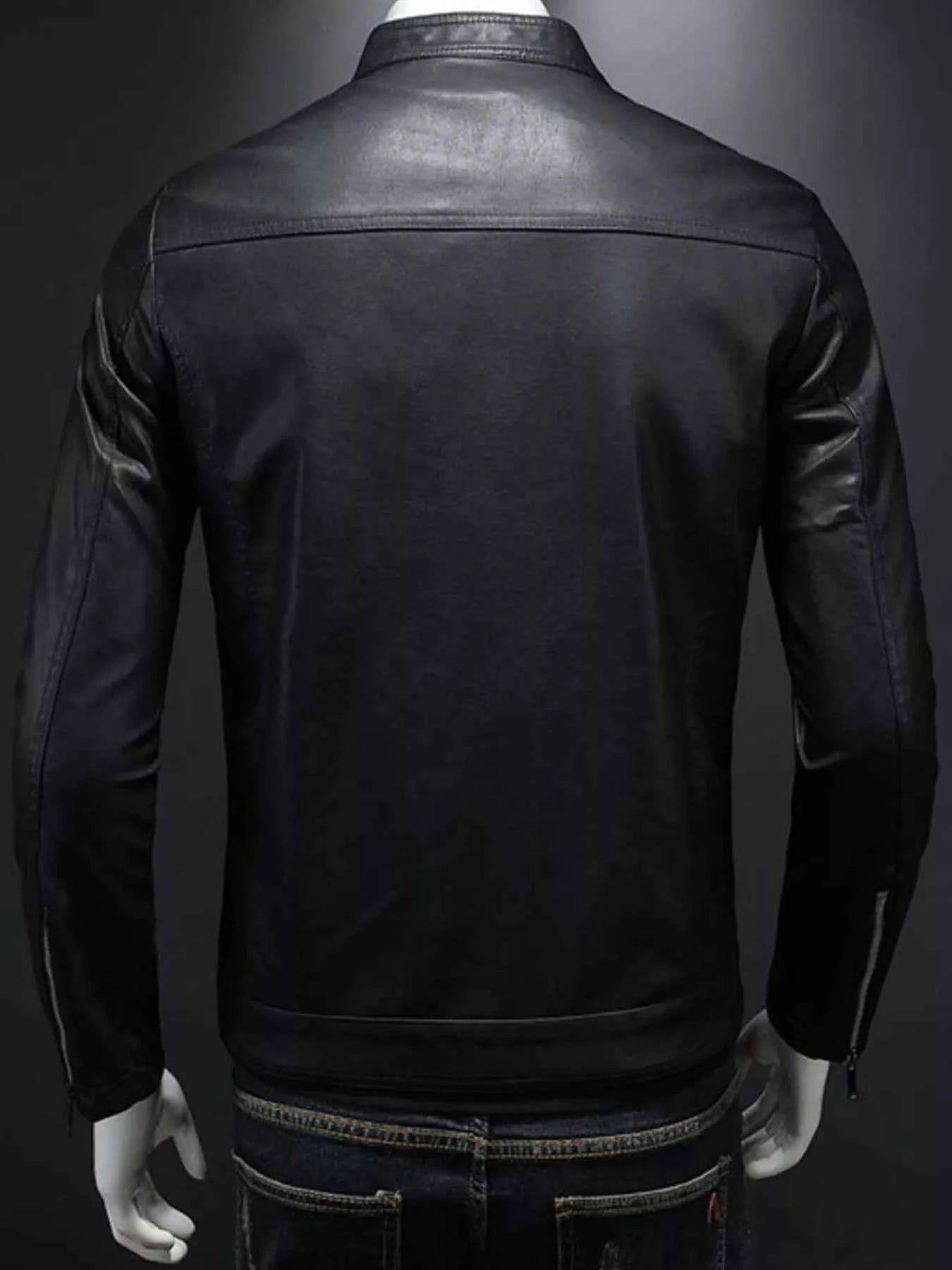 Men's Plus Size Zip Up Long Sleeve Jacket