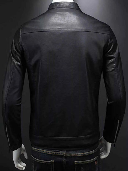 Men's Plus Size Zip Up Long Sleeve Jacket