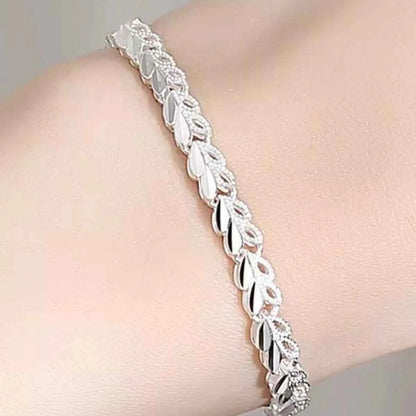 925 Sterling Silver Heart Link Bracelet