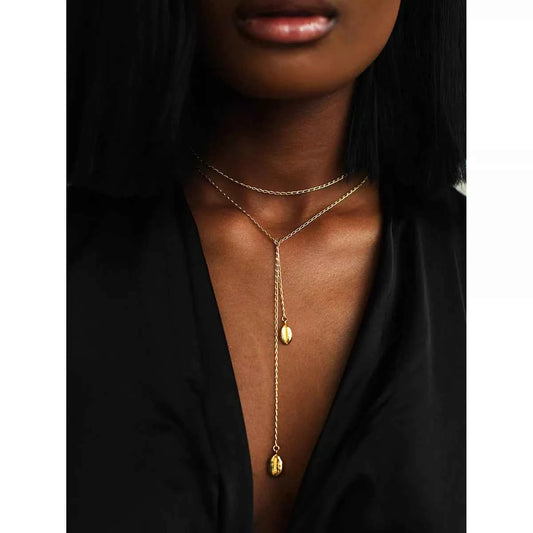 18K Gold-Plated Y-Shaped Necklace