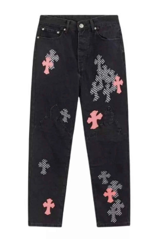 Men's Plus Size Cross Loose Fit Jeans