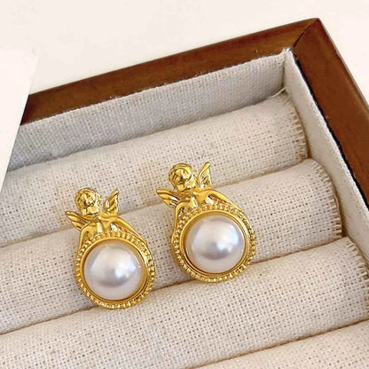 18K Gold-Plated Alloy Geometric Earrings