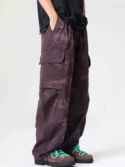Men's Full Size Wide Leg Cargo Pants Plus Size