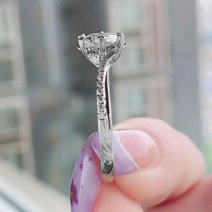 1 Carat 925 Sterling Silver Moissanite Ring