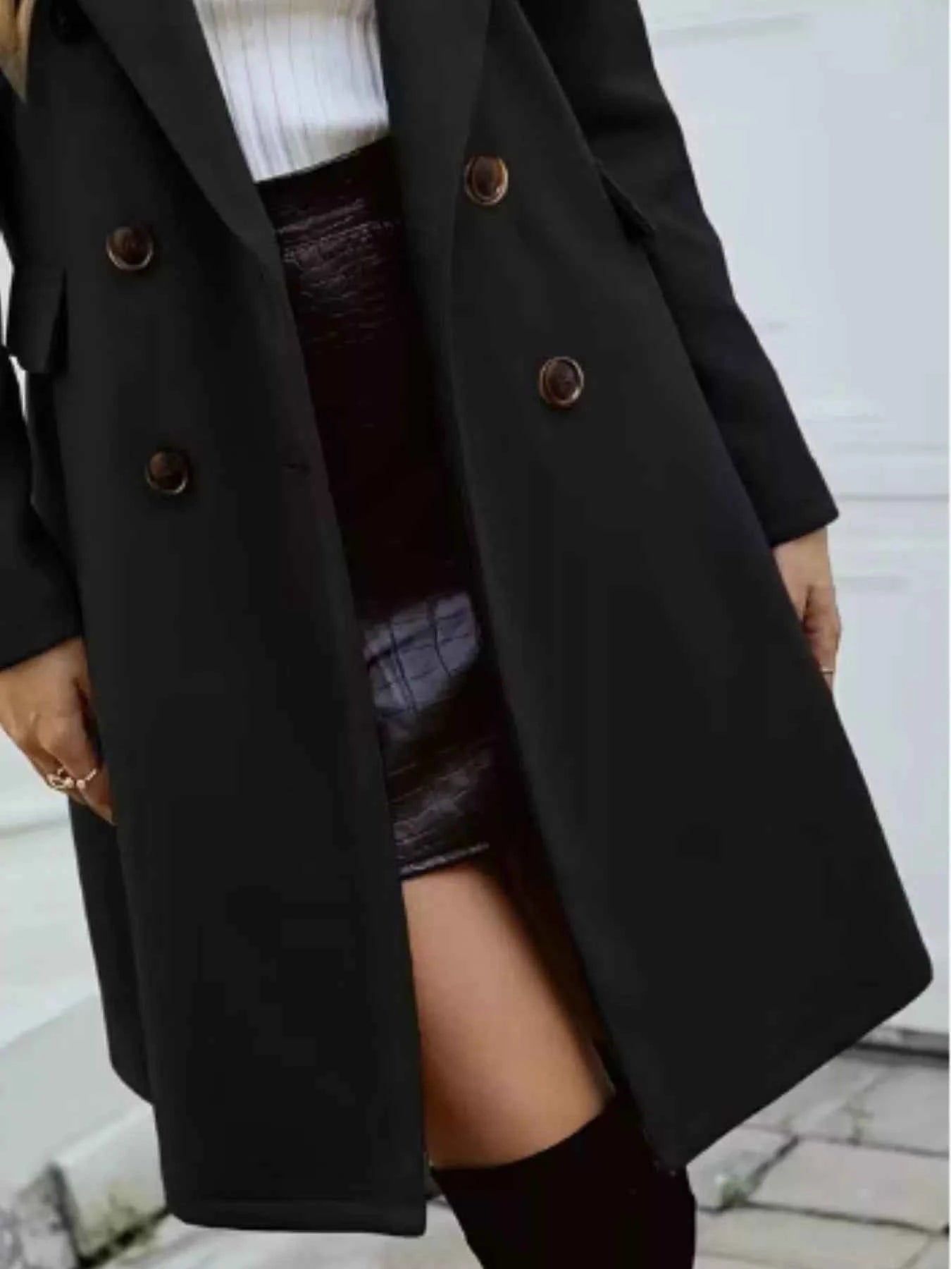 Double-Breasted Longline Coat