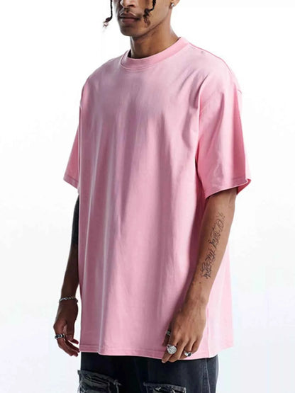 Men's Round Neck Oversized Cotton T-Shirt