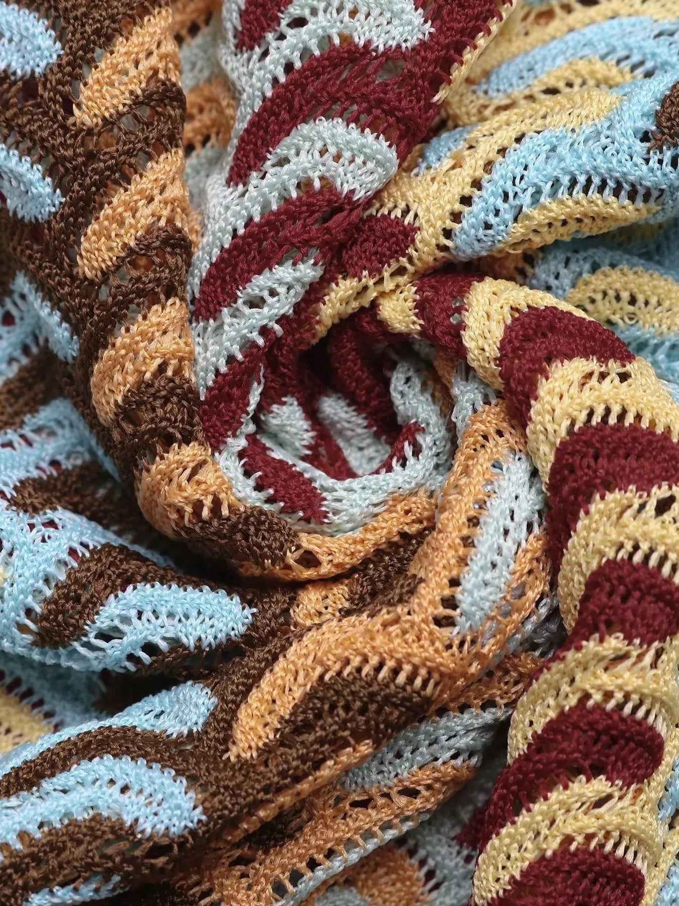 Striped Scoop Neck Bodycon Midi Dress