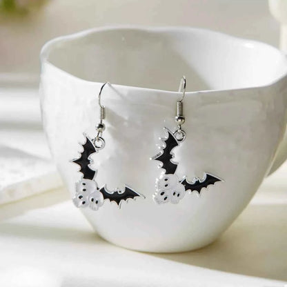 Halloween Bat Drop Earrings