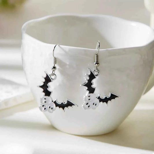 Halloween Bat Drop Earrings