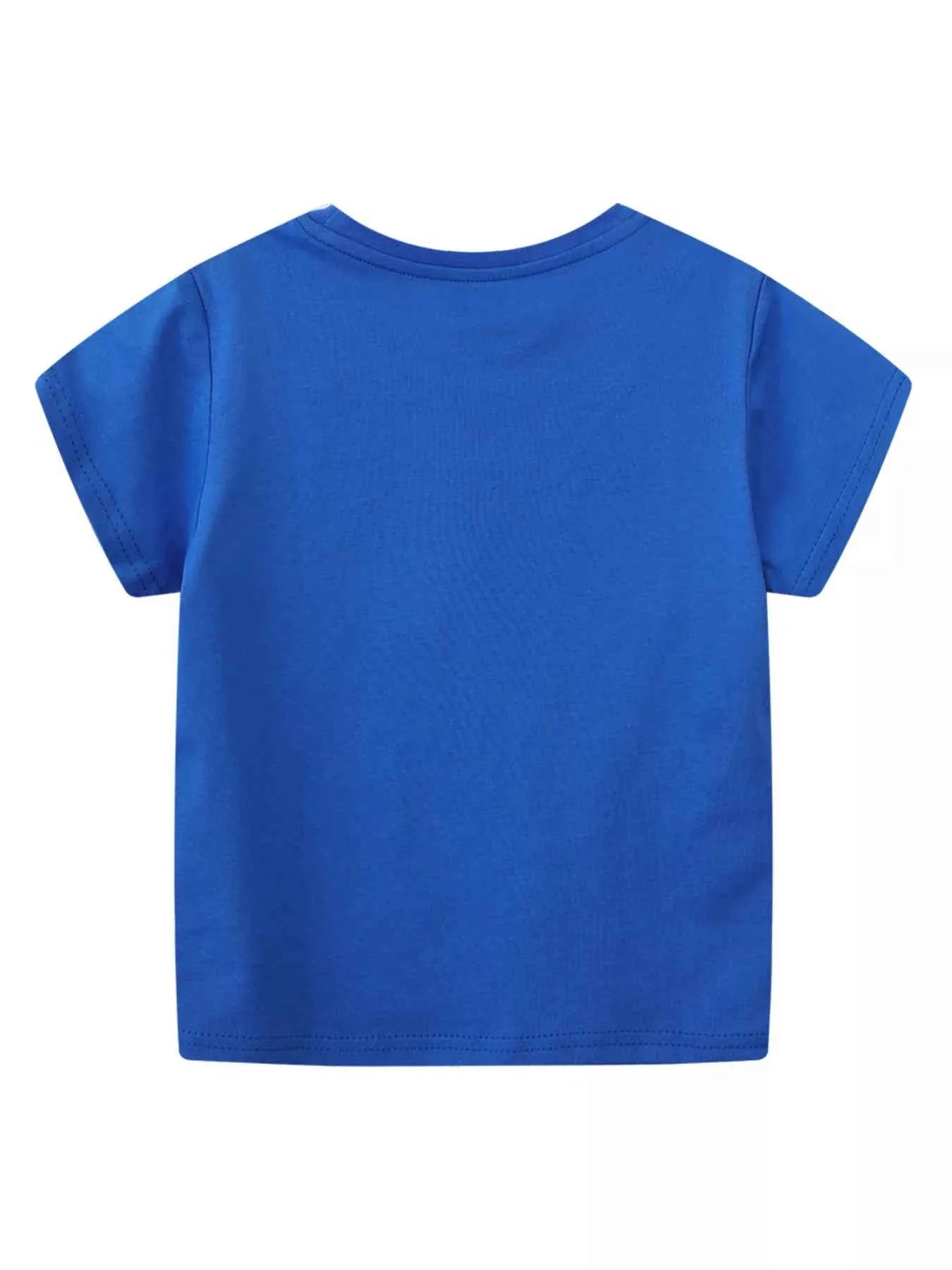Children's Dinosaur Print Crew Neck Short Sleeve T-Shirt
