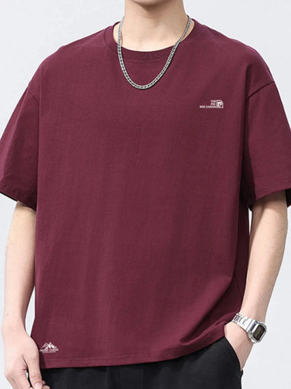 Men's Full Size Round Neck Short Sleeve T-Shirt Plus Size