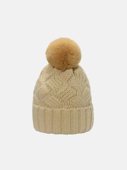 Roll Rim Cable-Knit Hat