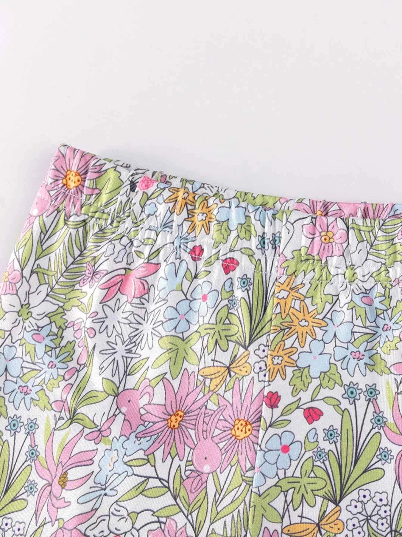 Children's Floral Sweatshirt & Leggings Set