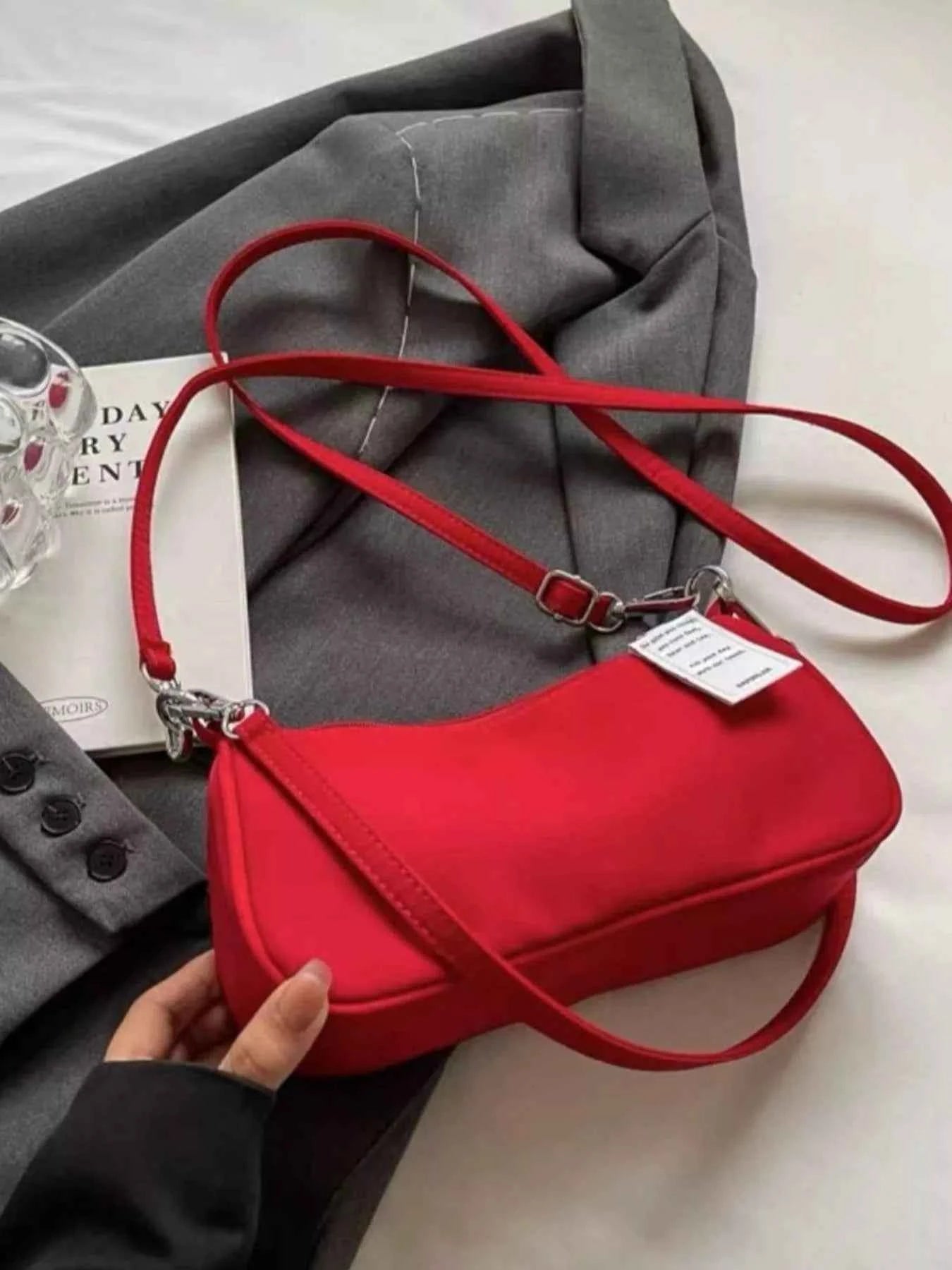 Solid Color Crossbody Bag