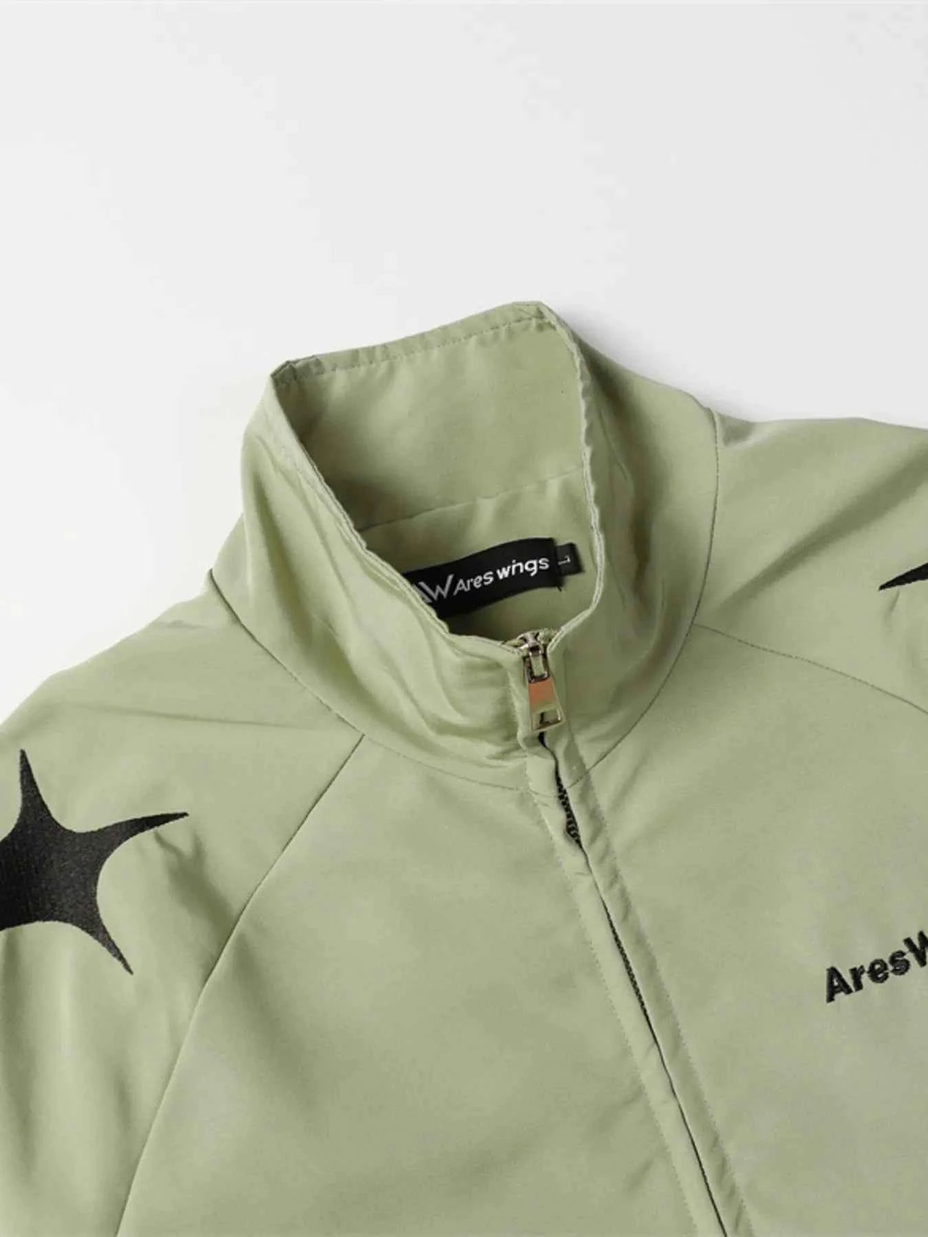 Men's Star Pattern Zip-Up Jacket