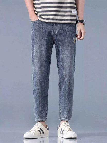 Men's Straight-Leg Wash Jeans