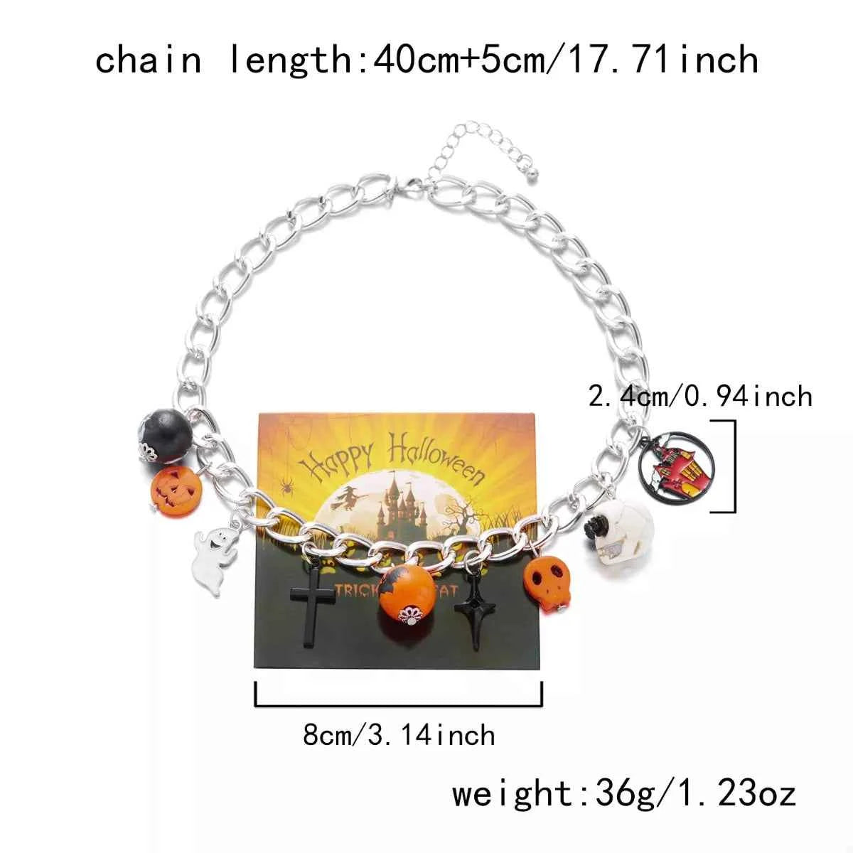 Halloween Charm Chain Necklace