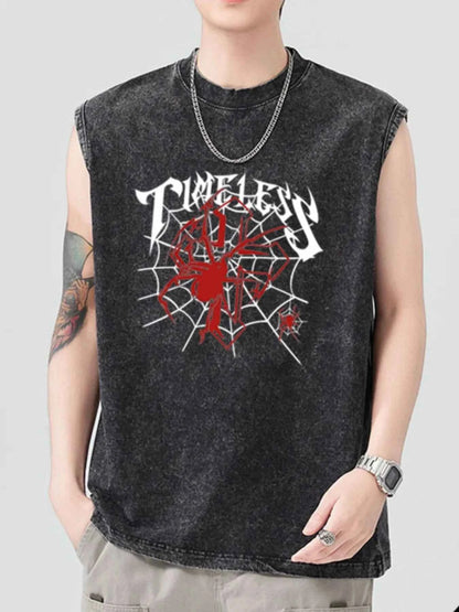 Men's Spider Round Neck Tank