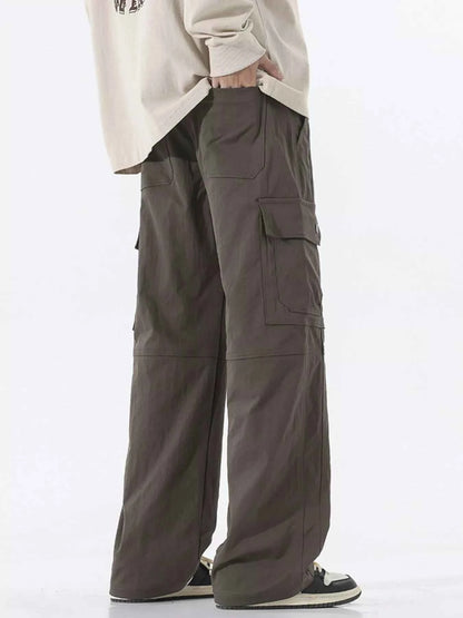 Men's Full Size Multi-Pocket Cargo Utility Pants Plus Size