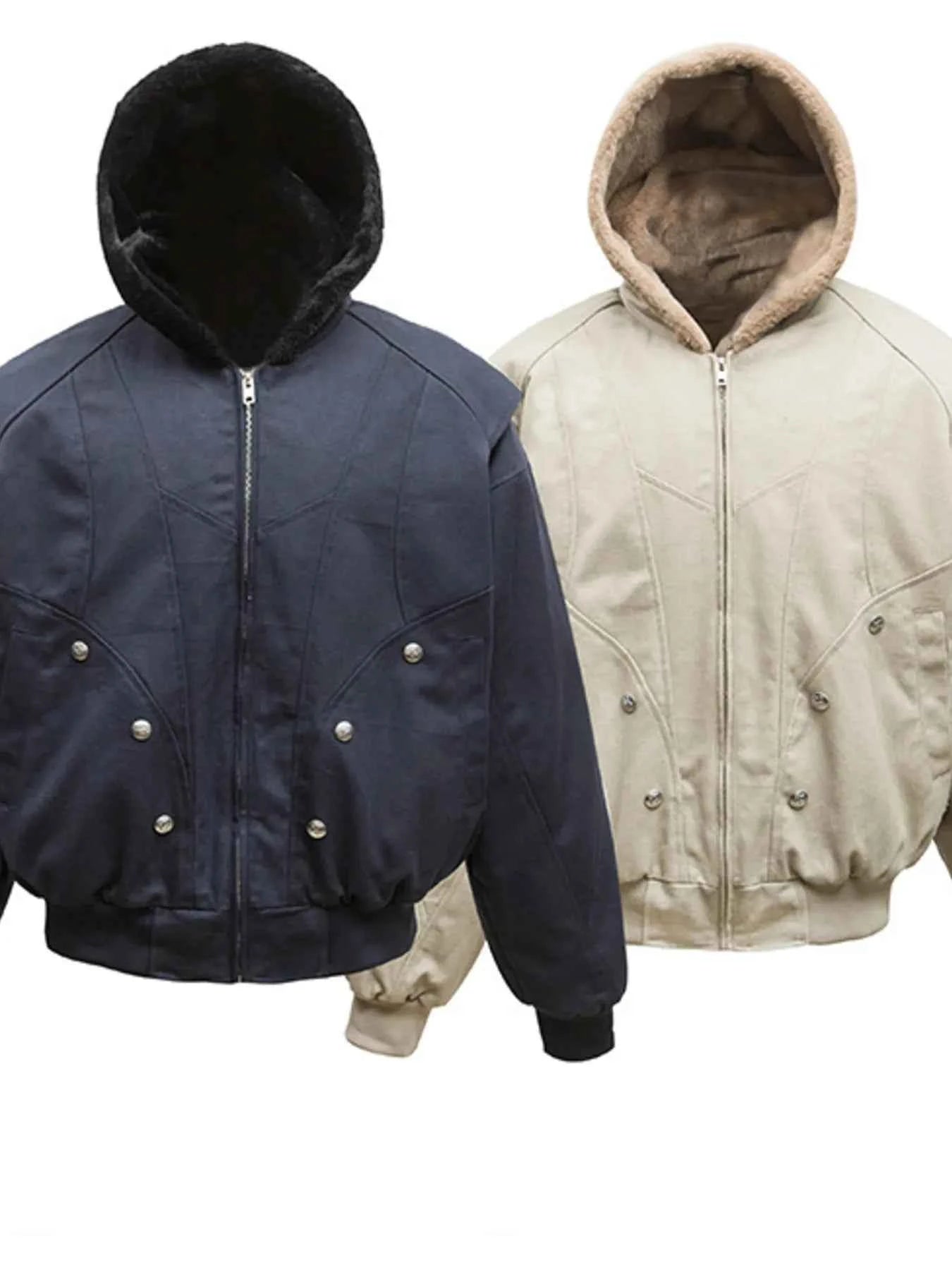 Men's Sherpa Lined Hooded Bomber Jacket