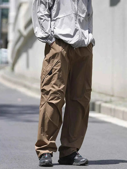 Men's Drawstring Wide Leg Pants