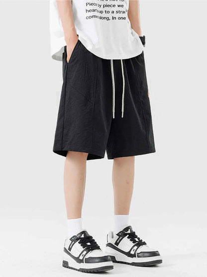 Men's Plus Size Drawstring Wide Leg Shorts