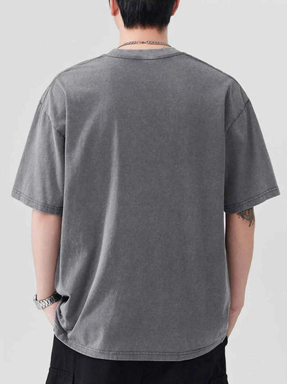 Men's Graphic Round Neck Short Sleeve T-Shirt