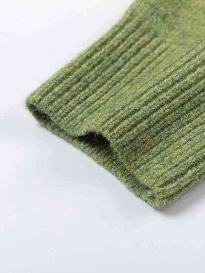 Men's Letter Ribbed Hem Round Neck Sweater