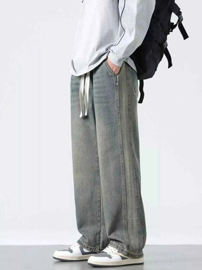 Men's Plus Size Wide Leg Jeans