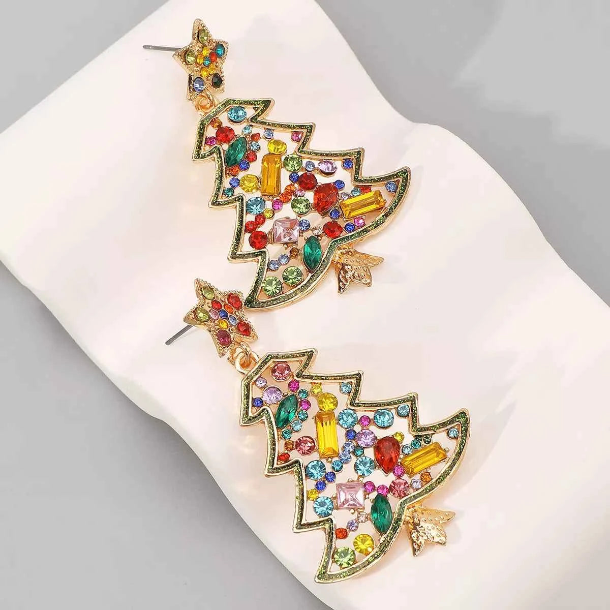 Christmas Tree Dangle Earrings