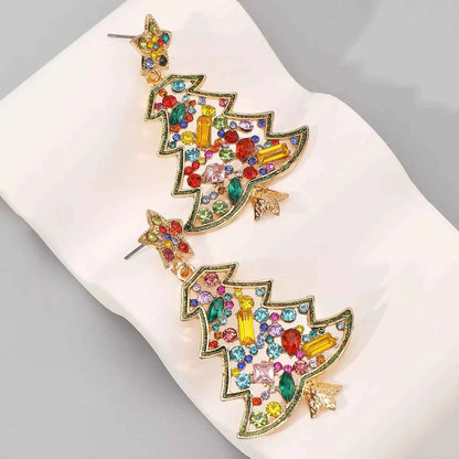 Christmas Tree Dangle Earrings