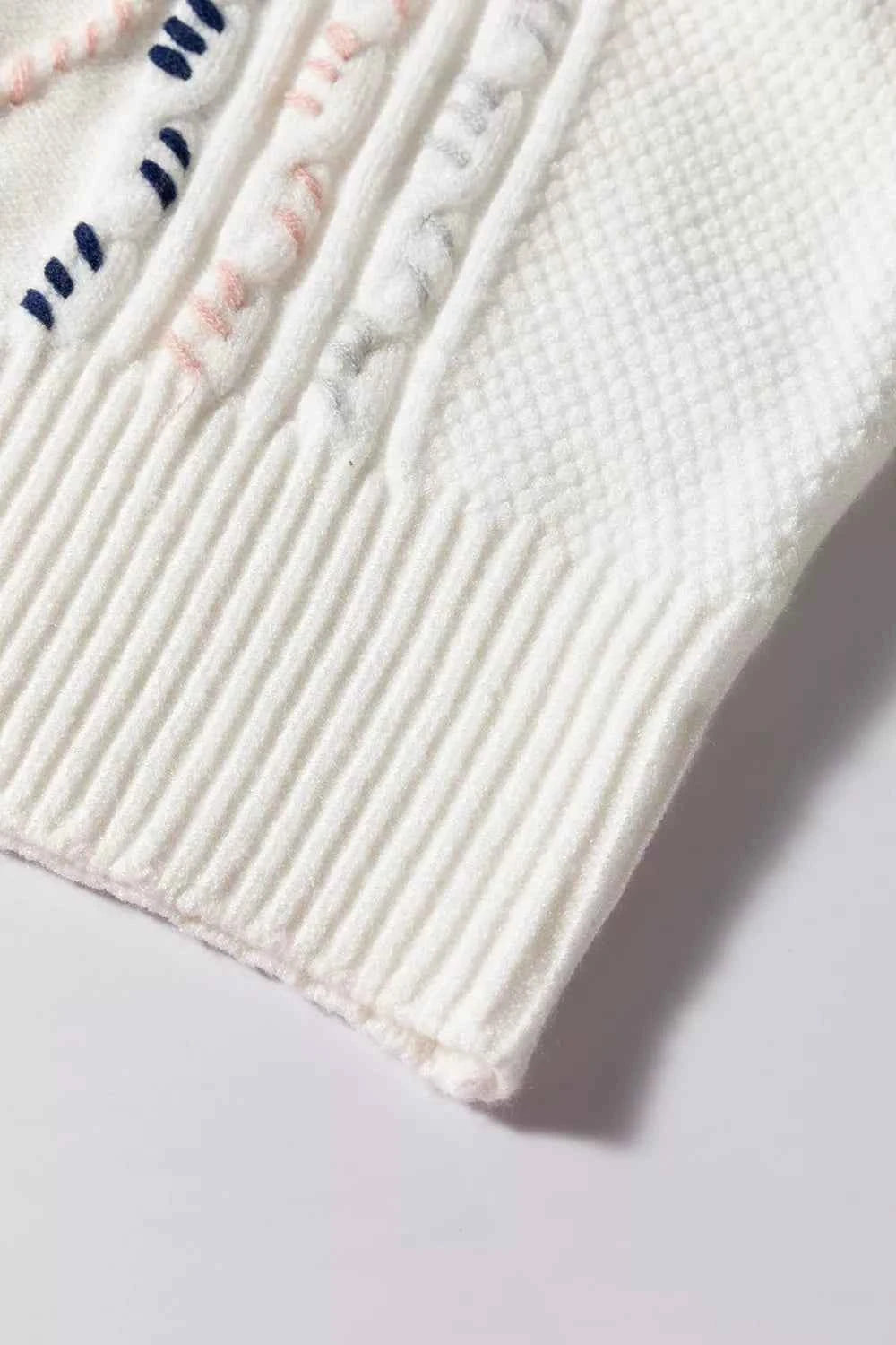 Cable Knit Short Sleeve Sweater