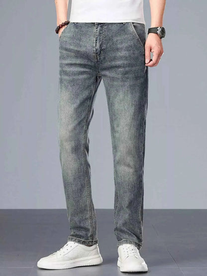 Men's Washed Slim Fit Jeans