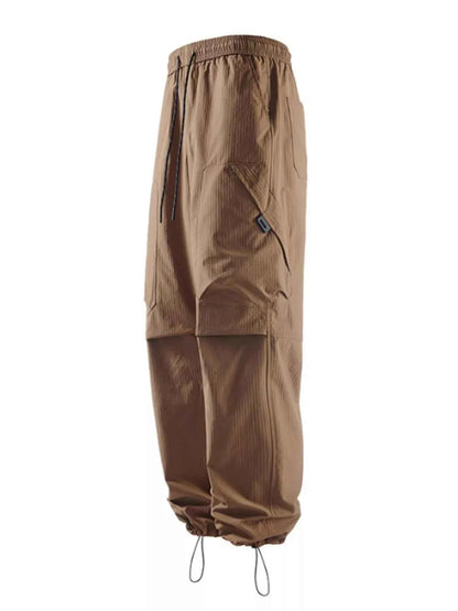 Men's Drawstring Wide Leg Pants