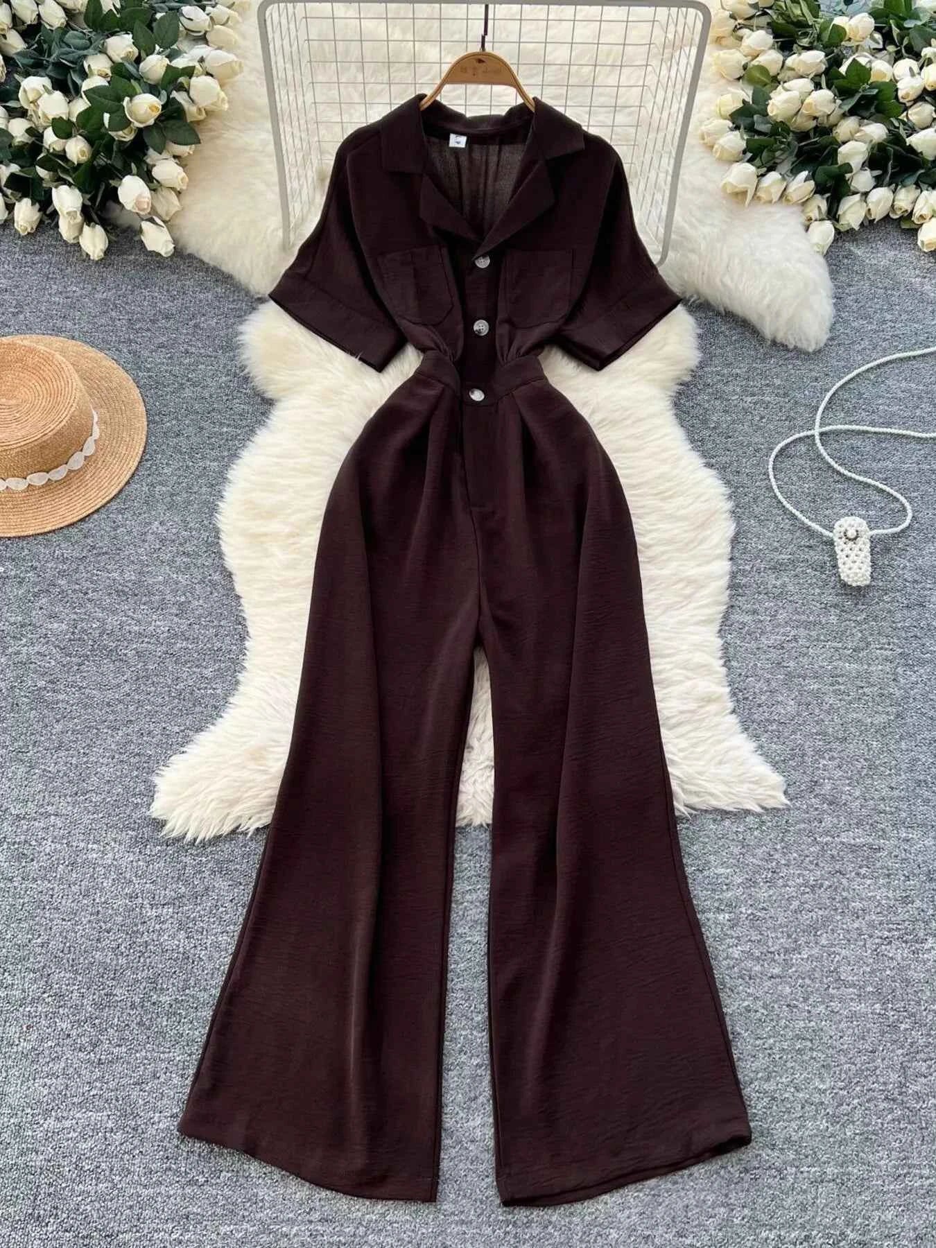 Tie Waist Wide Leg Jumpsuit