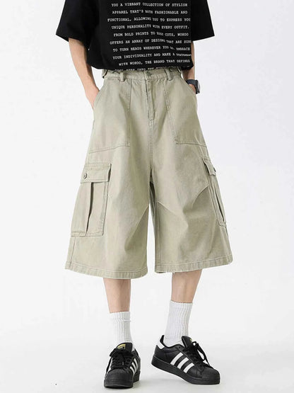 Men's Full Size Loose Fit Cargo Shorts Plus Size
