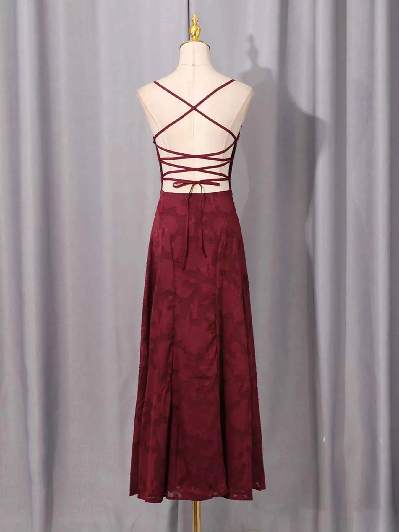 Lace Spaghetti Strap Maxi Dress