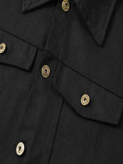 Men's Full Size Button Up Long Sleeve Jacket Plus Size