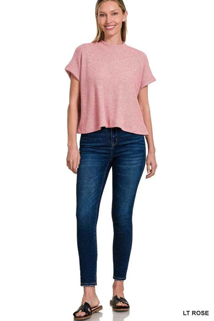 Zenana Sweater Boxy Top & Long Pants Set