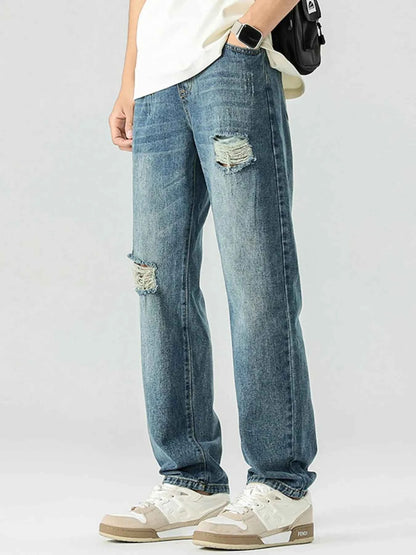 Men's Distressed Relaxed Fit Jeans