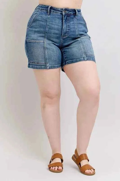 Judy Blue Full Size High Rise Denim Shorts Plus Size