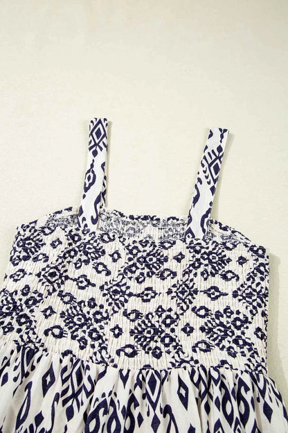 Bohemian Print Wide Leg Jumpsuit