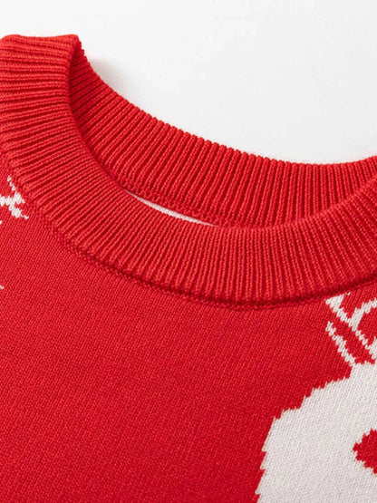 Children's Reindeer & Snowflake Knit Sweater