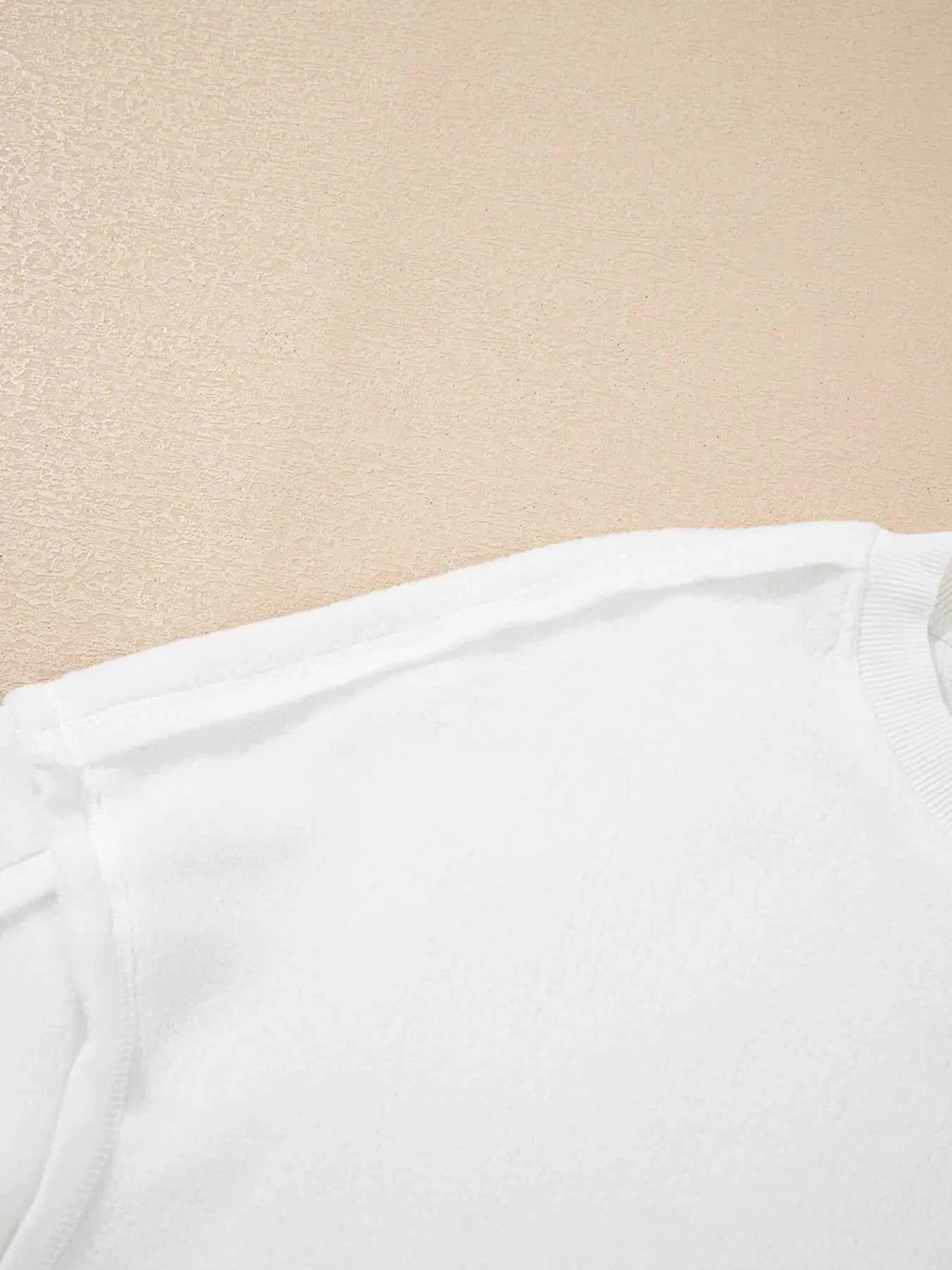 Exposed Seam Chest Pocket Knit Pullover Sweatshirt