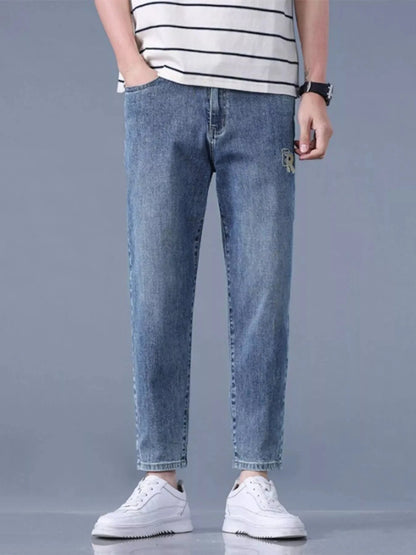 Men's Straight-Leg Wash Jeans