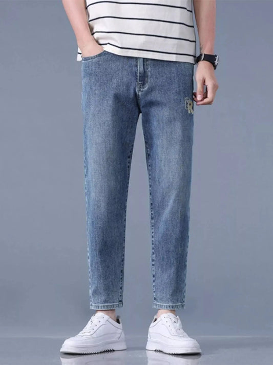 Men's Straight-Leg Wash Jeans