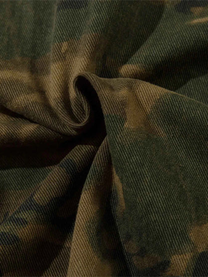 Men's Camouflage Zip Up Hooded Windbreaker Jacket