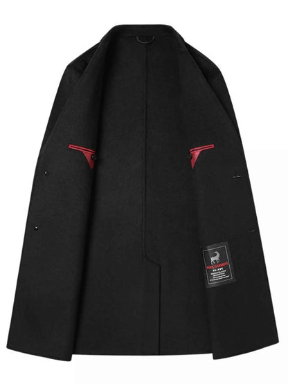 Men's Plus Size Button Up Long Sleeve Coat